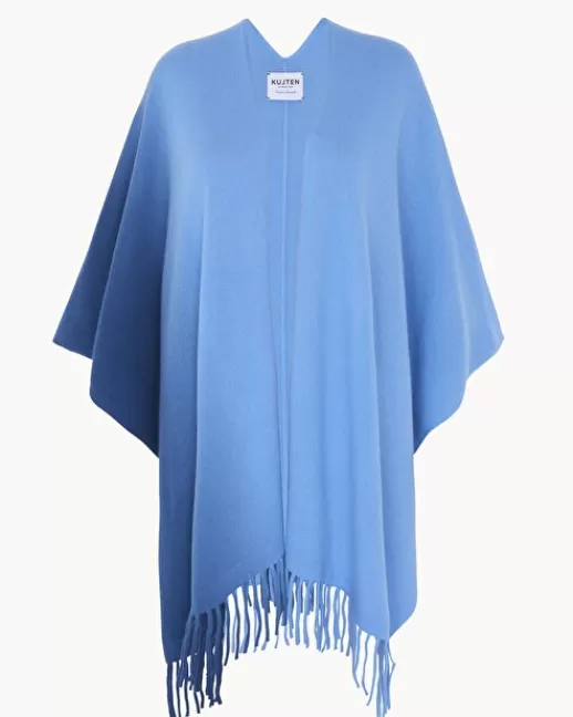 Kujten Capes & Ponchos | Tie & Dyes | Cape Aviva Dip Dye Cape u00e0 Franges Cachemire Femme, 2 fils BLEUMER