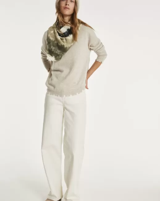 Kujten Pulls & Sweats | Pull Mela Pull cachemire col rond liquette femme Avoine